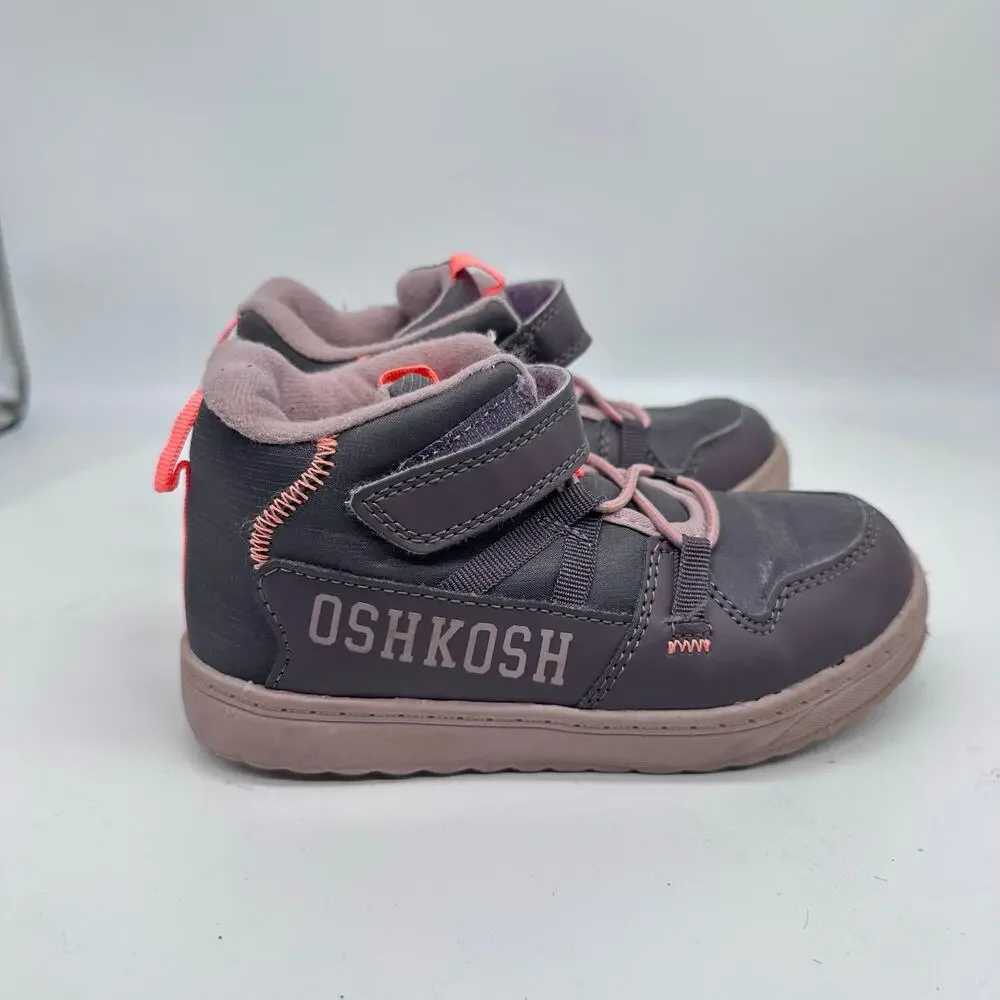 OshKosh B'gosh Camino Purple High Top Velcro Winter Snow Boot Girls Size 11